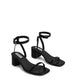 FIOR Women's Vegan Block Heel Sandals | Color: Black - variant::black