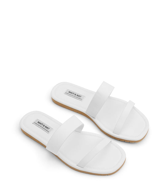 PIPPA Women's Vegan Strap Sandals | Color: White - variant::white