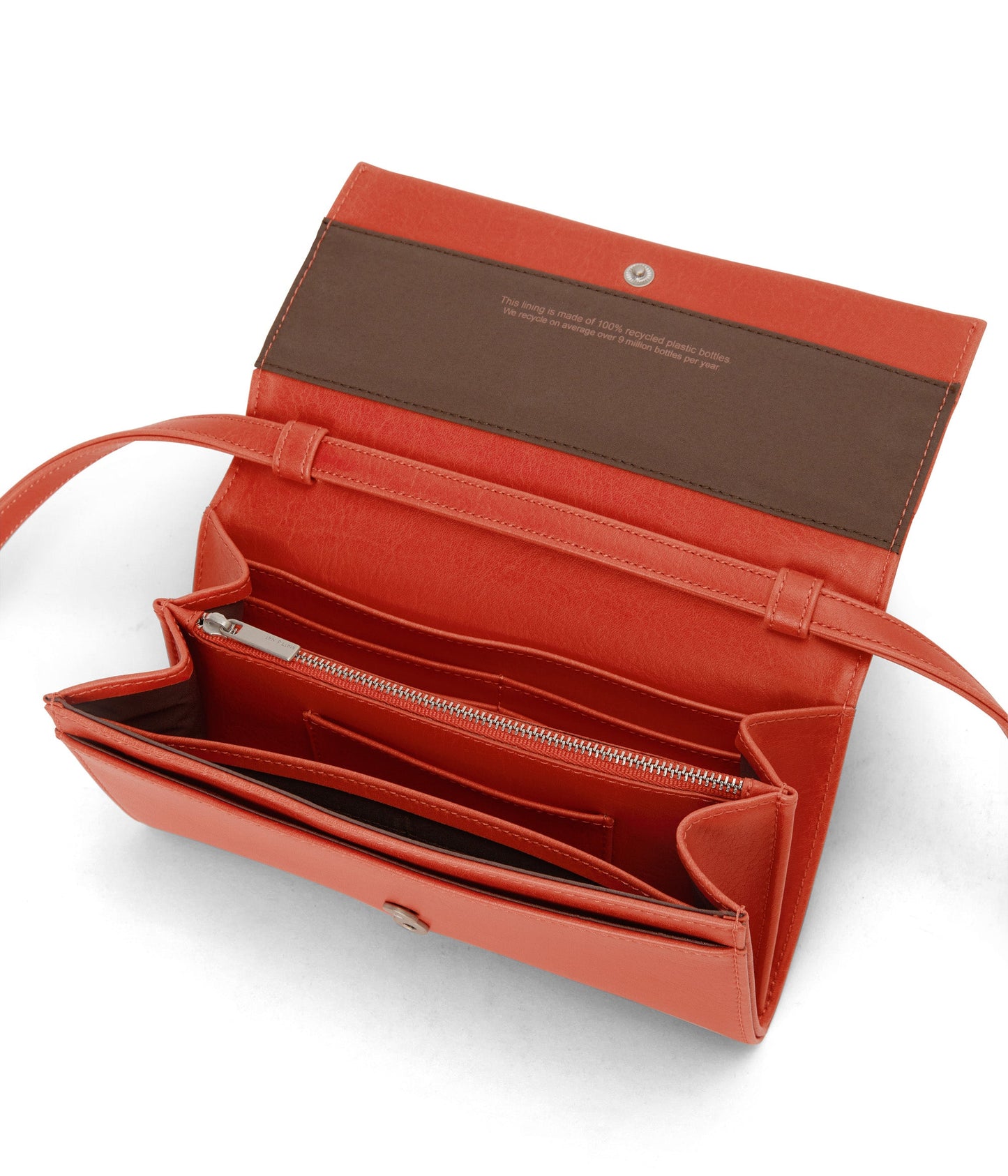 LETTE Vegan Wallet Crossbody Bag - Vintage | Color: Red - variant::cardinal