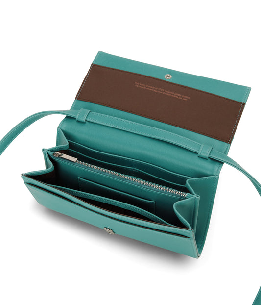 LETTE Vegan Wallet Crossbody Bag - Vintage | Color: Blue - variant::oasis