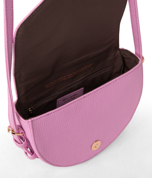 TWILL Vegan Saddle Bag - Purity | Color: Pink - variant::flora