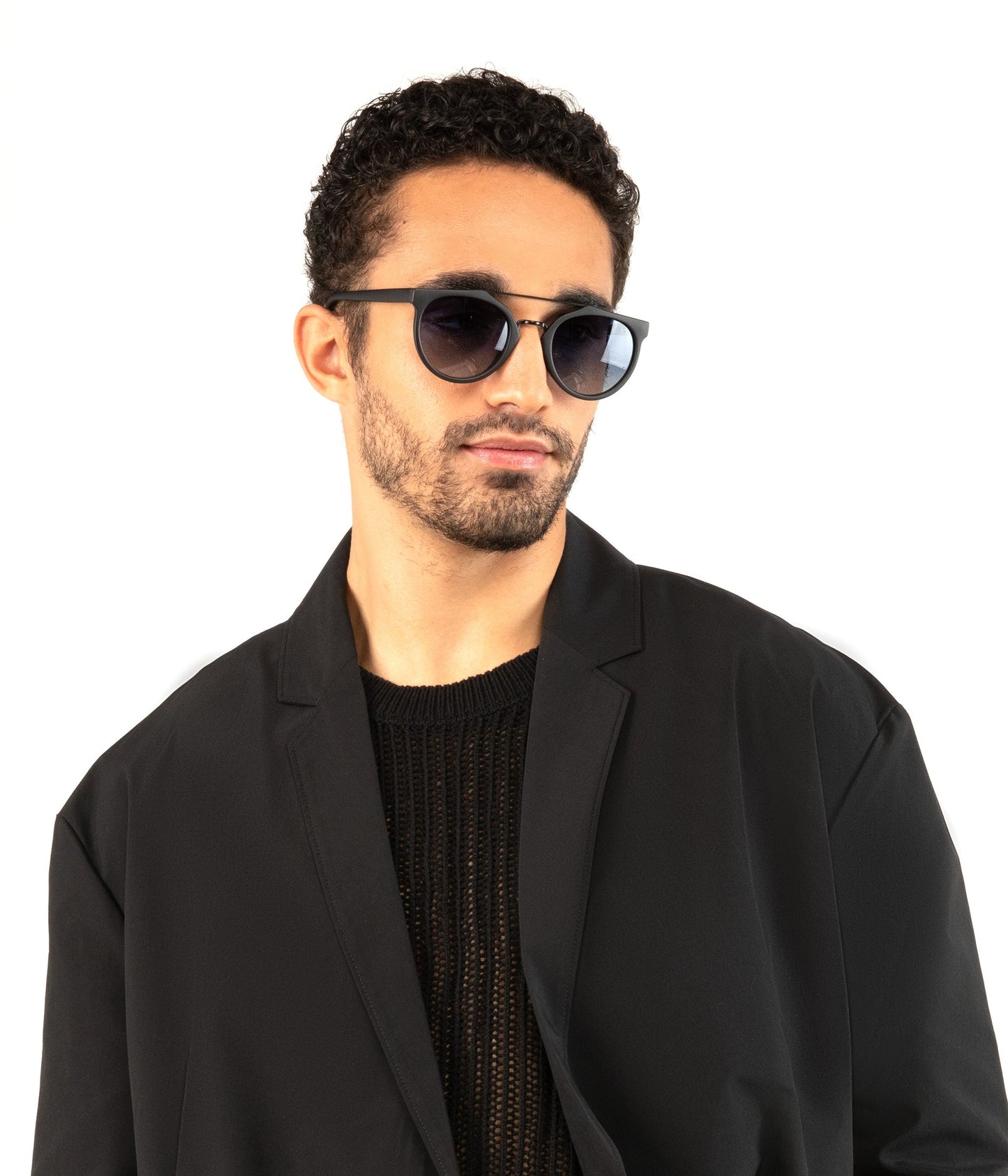 ALDIE Black Round Sunglasses | Color: Black - variant::black