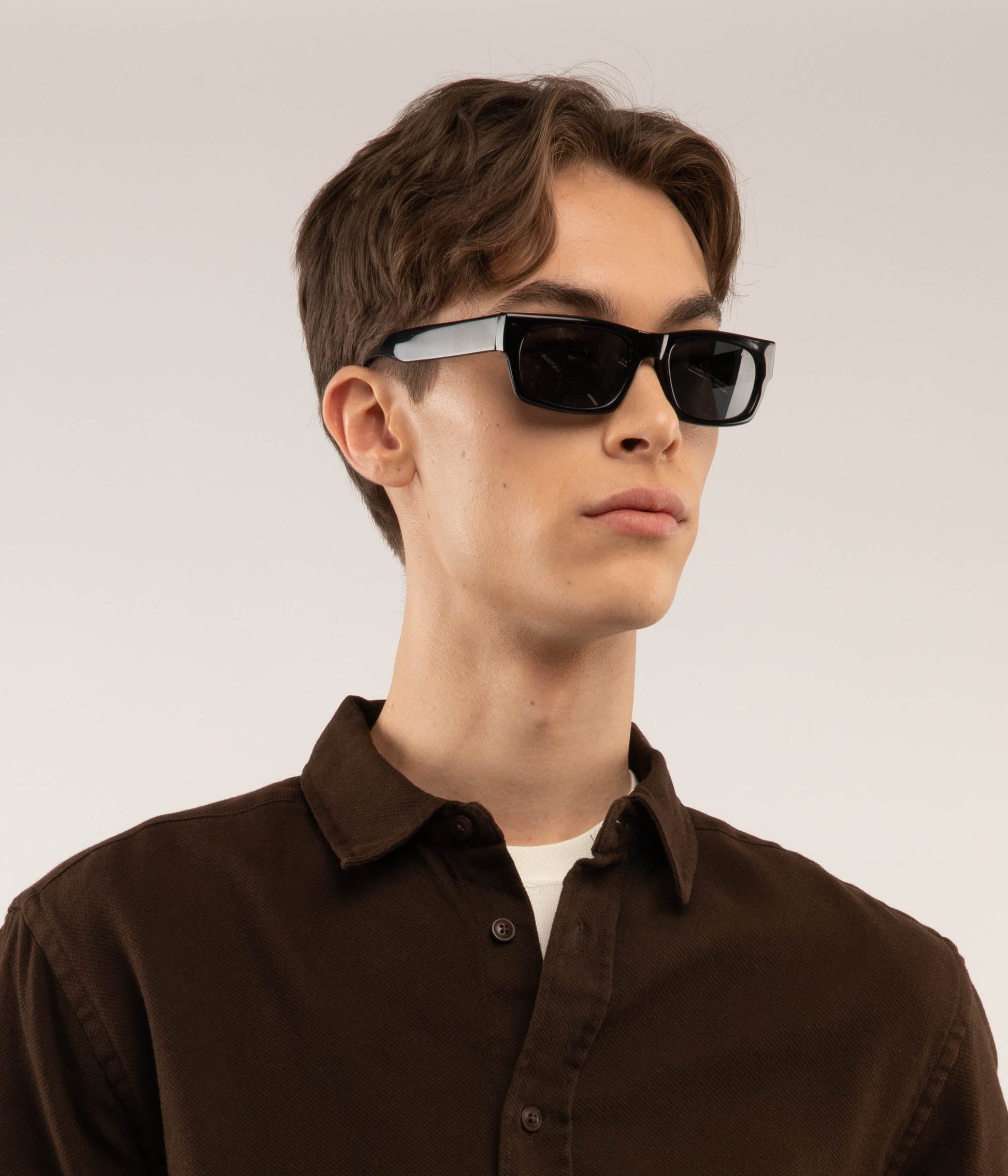 SHIBA Rectangle Sunglasses | Color: Brown - variant::brown