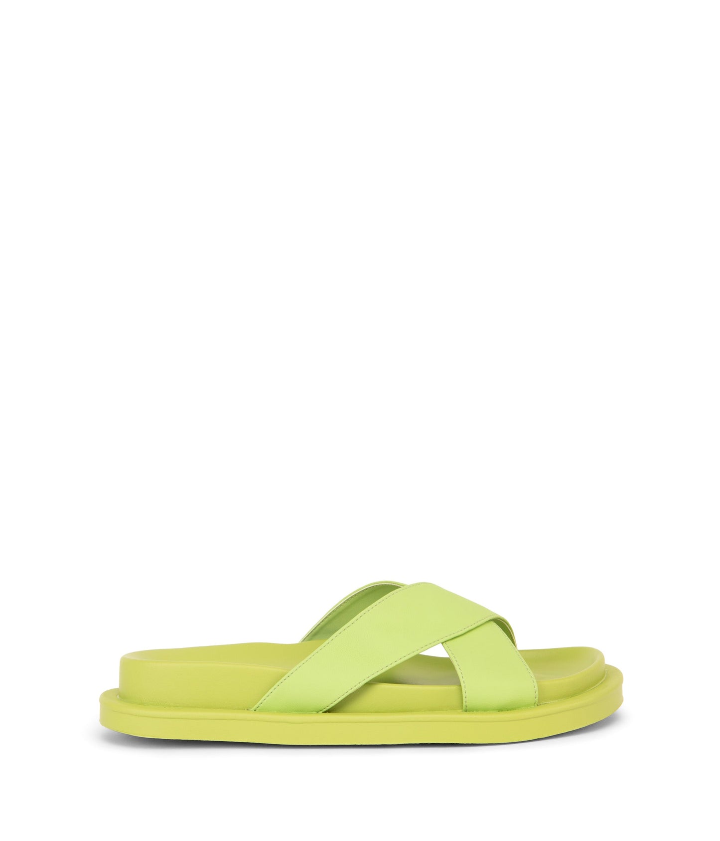 ALVERA Women's Vegan Flat Sandals | Color: Green - variant::litchi