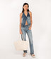 ALLIE Large Vegan Tote Bag - Arbor | Color: Black - variant::black