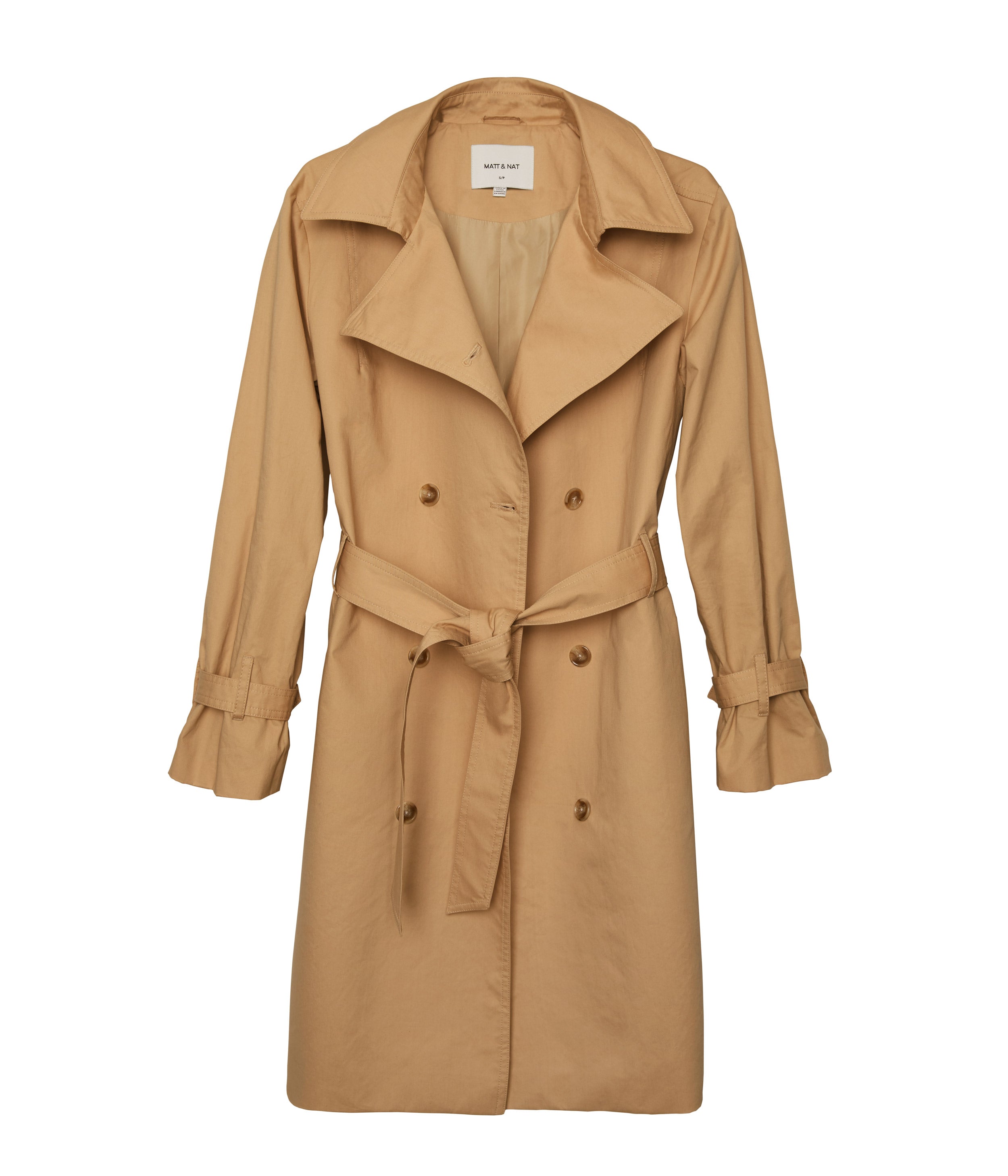 EZRA Vegan Trench Coat Matt Nat Europe - Main Image