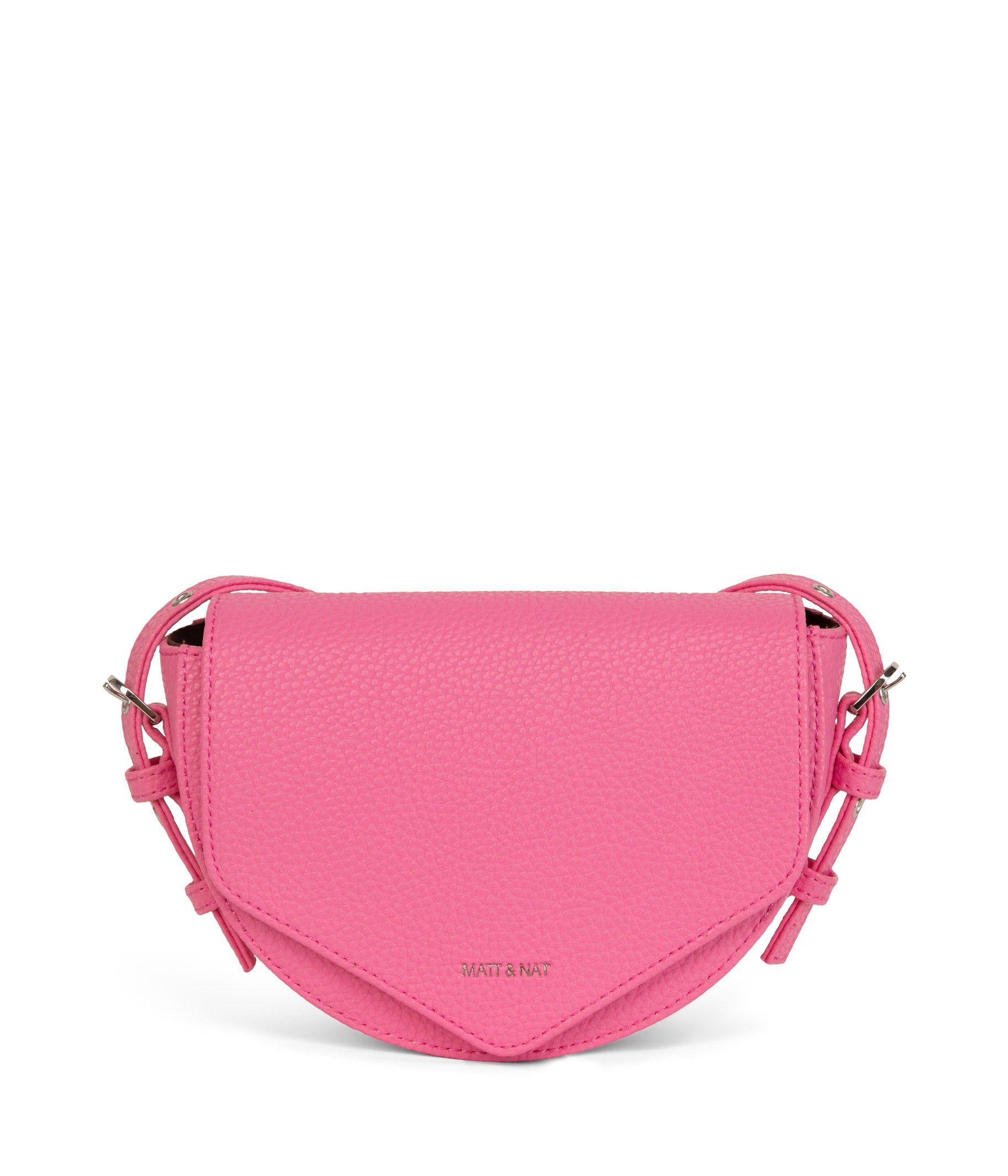 TWILL Vegan Saddle Bag - Purity | Color: Pink - variant::rosebud