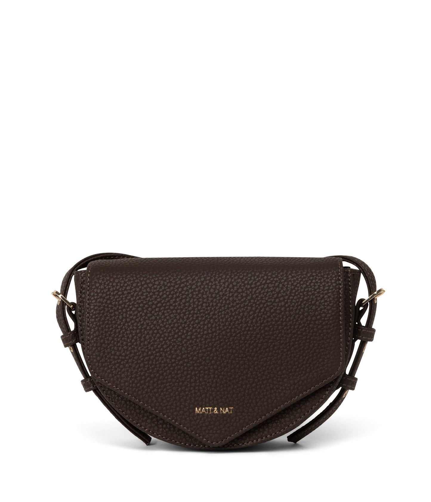 TWILL Vegan Saddle Bag - Purity | Color: Brown - variant::truffle