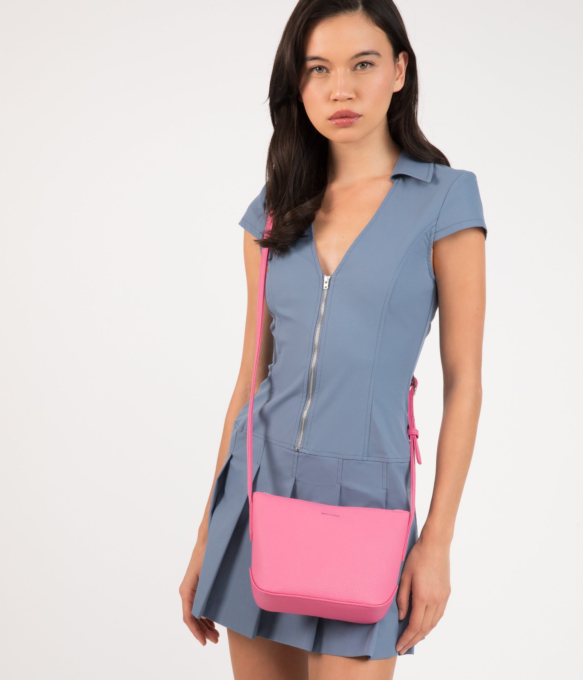 SAM Vegan Crossbody Bag - Purity | Color: Pink - variant::rosebud