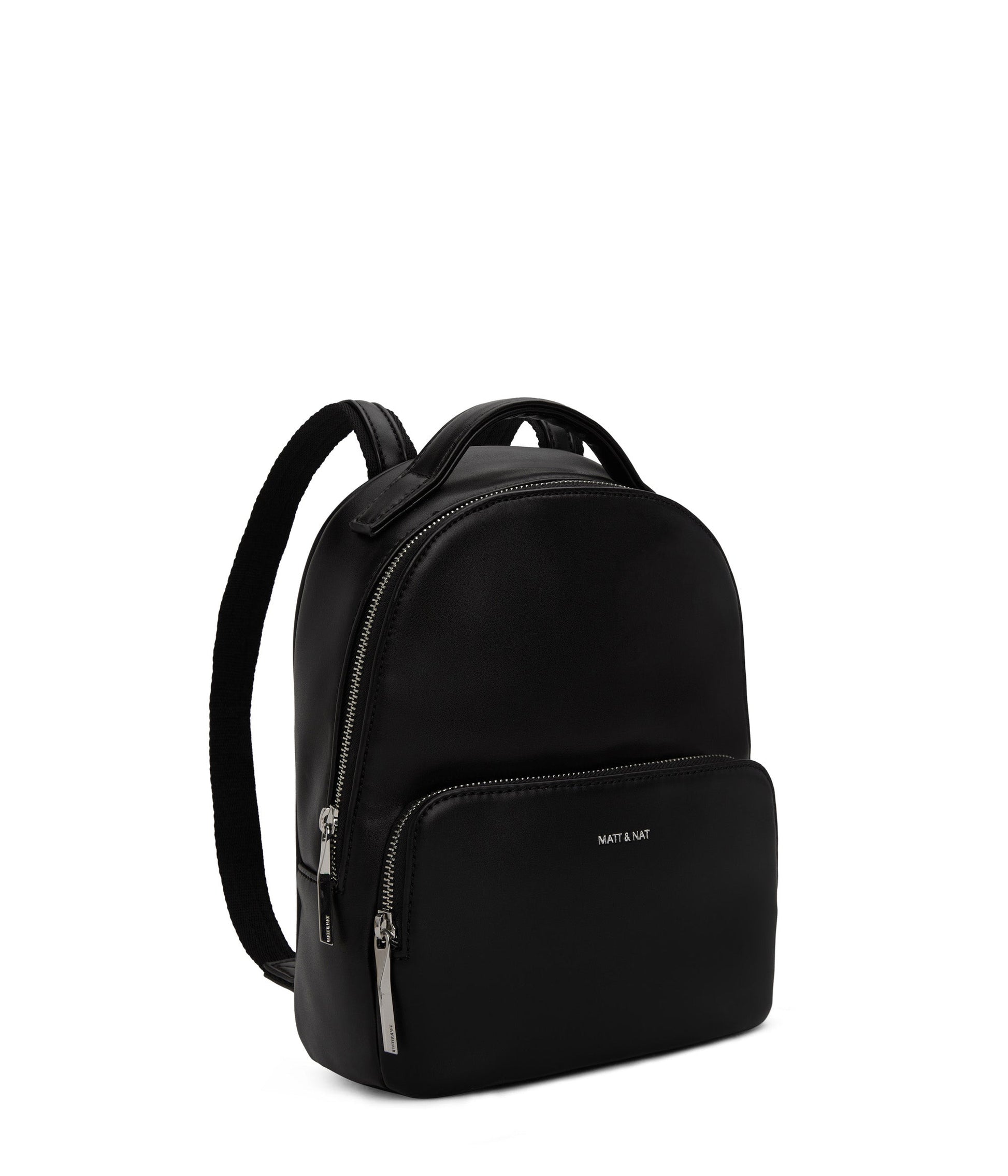 CAROSM Small Vegan Backpack - Sol | Color: Black - variant::black