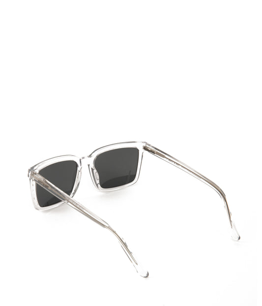BIDLE-2 Recycled Rectangle Sunglasses | Color: Clear - variant::clear