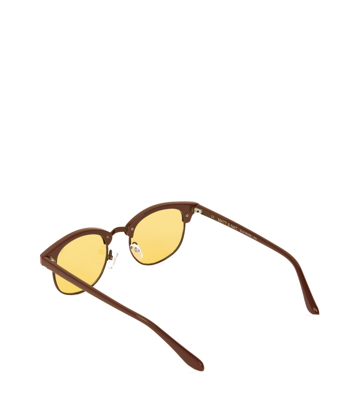 BUA Clubmaster Sunglasses | Color: White, Yellow - variant::nude