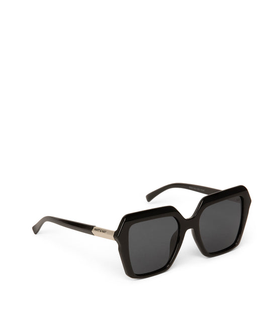 LOIS-2 Recycled Square Sunglasses | Color: Black, Grey - variant::black