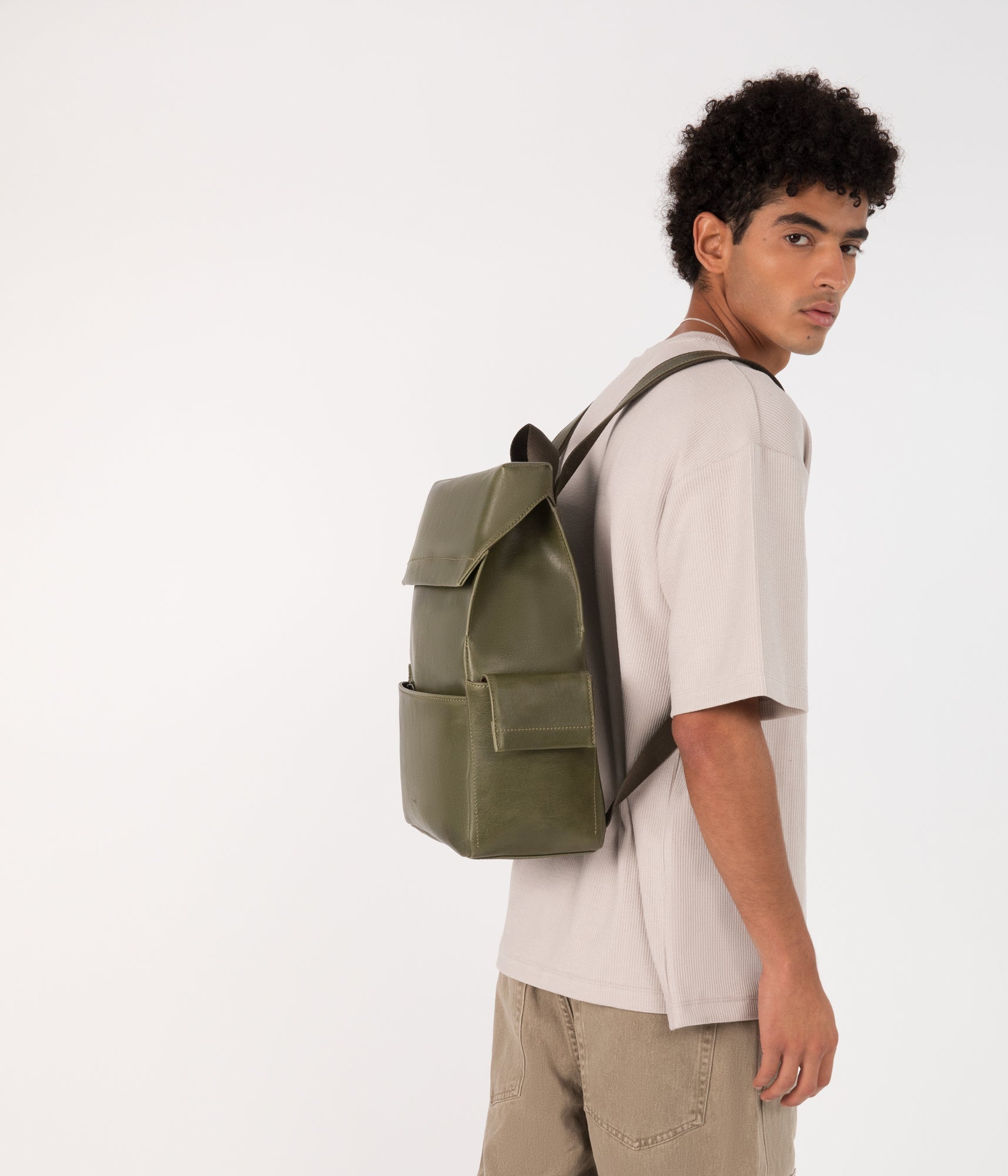 MIKAL Vegan Backpack - Purity | Color: Green - variant::olive