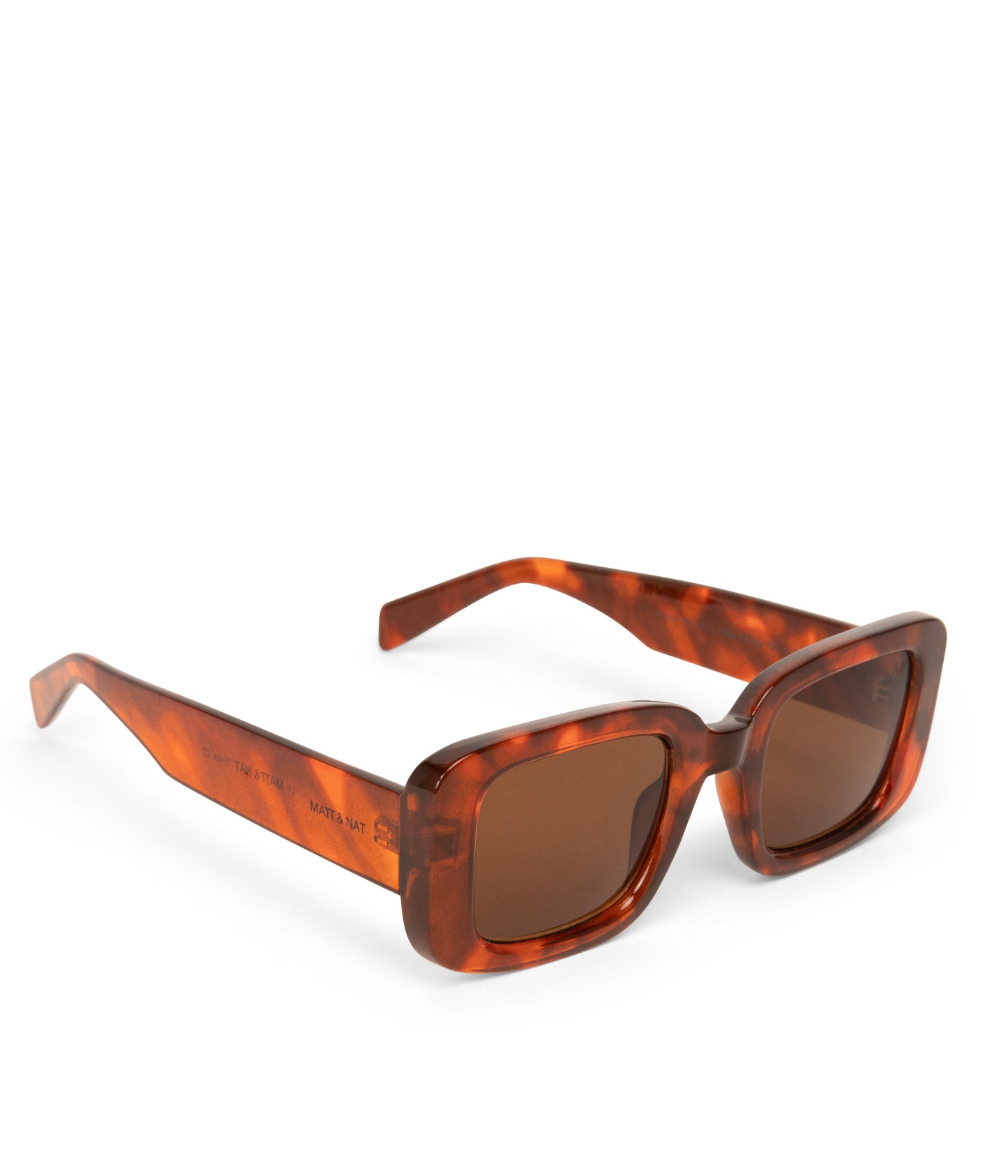 EMA-2 Recycled Square Sunglasses | Color: Brown - variant::chili