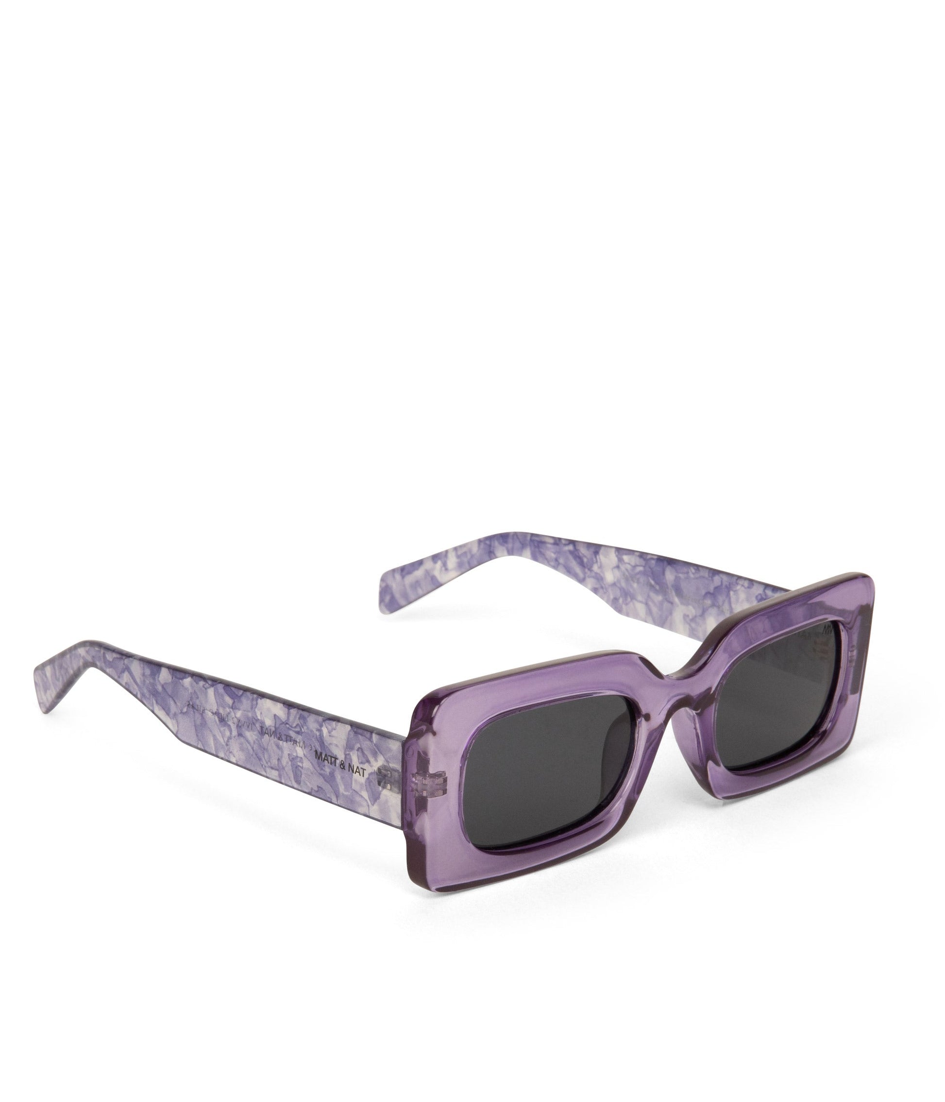 IVVY-2 Recycled Rectangle Sunglasses | Color: Purple, Grey - variant::lilac