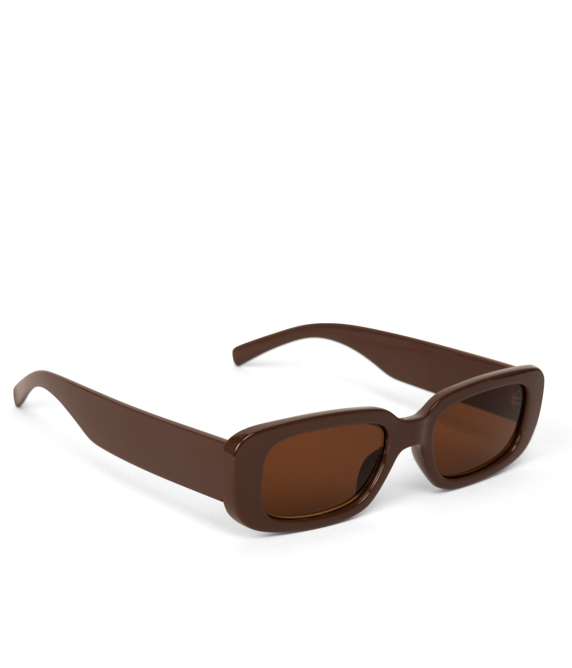 KIIN-2 Recycled Rectangle Sunglasses | Color: Brown - variant::brown
