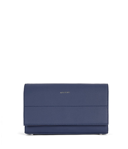 EMI Vegan Crossbody Bag - Grain | Color: Blue - variant::blueberry