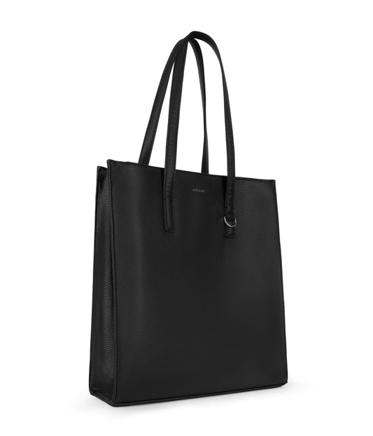 CANCI Vegan Tote Bag - Grain | Color: Black - variant::black