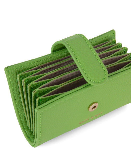 CREPE Vegan Accordion Card Holder – Grain | Color: Green - variant::peppermint