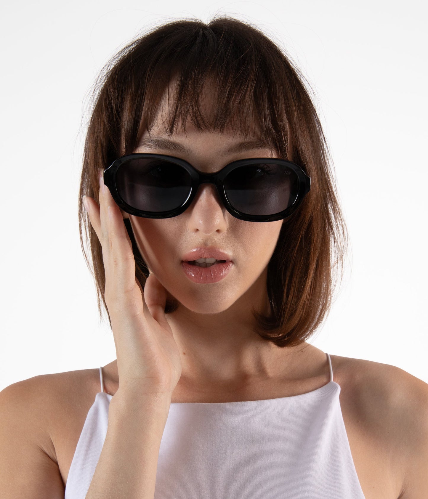 AARA Geometric Recycled Sunglasses | Color: Black - variant::black