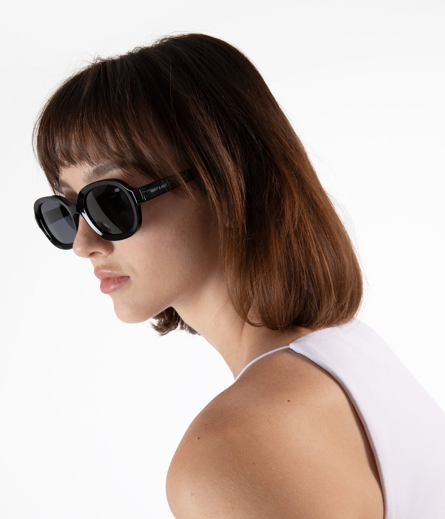 AARA Geometric Recycled Sunglasses | Color: Black - variant::black