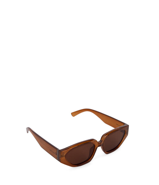 JUJU Geometric Recycled Sunglasses | Color: Brown - variant::brown