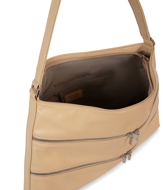 MALENE Vegan Shoulder Bag – Theme | Color: Beige - variant::pancake