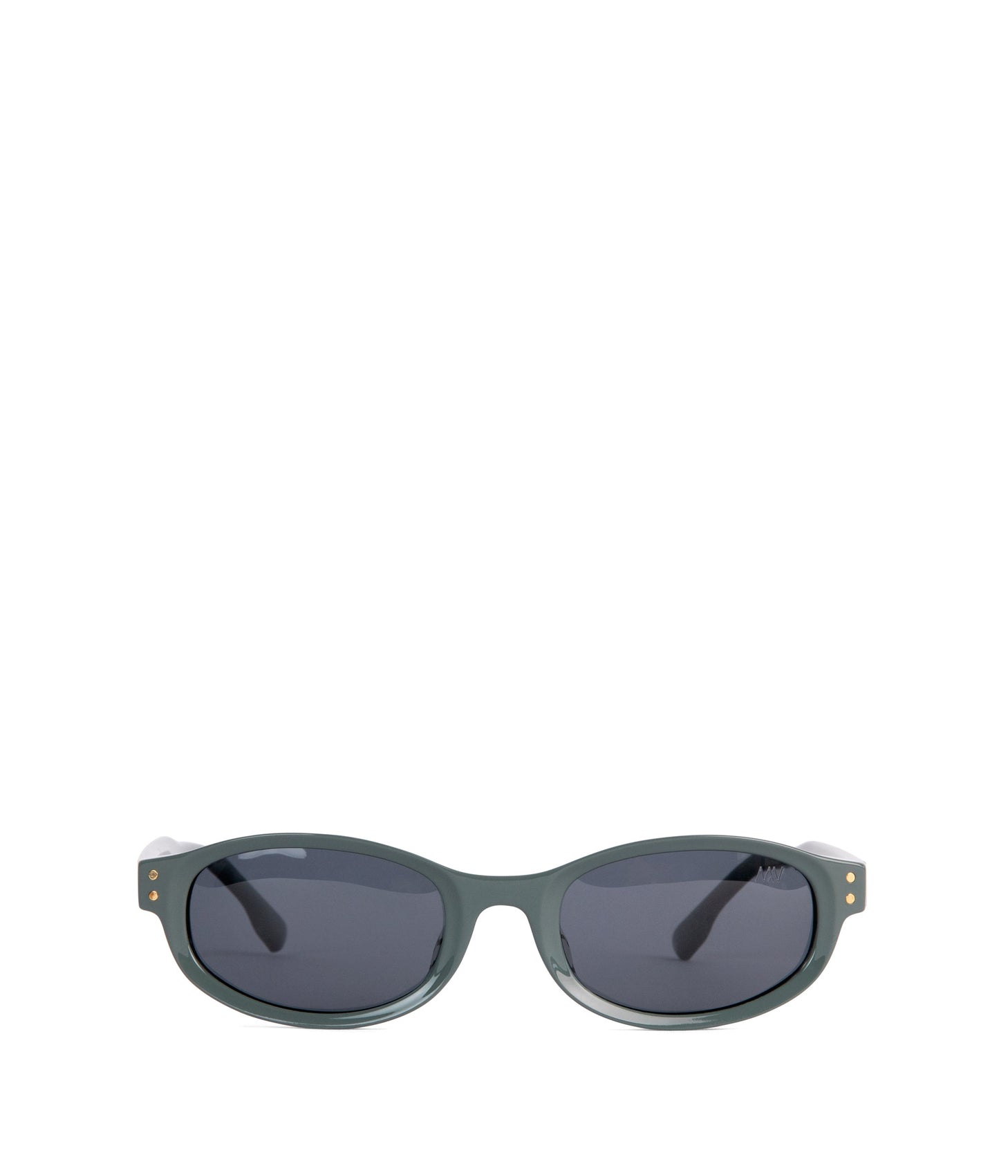 AKE Oval Recycled Sunglasses | Color: Green - variant::teal