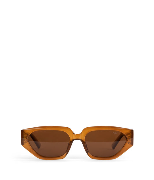 JUJU Geometric Recycled Sunglasses | Color: Brown - variant::brown