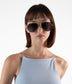 SADIE Metal Aviator Sunglasses | Color: Black, Grey - variant::black