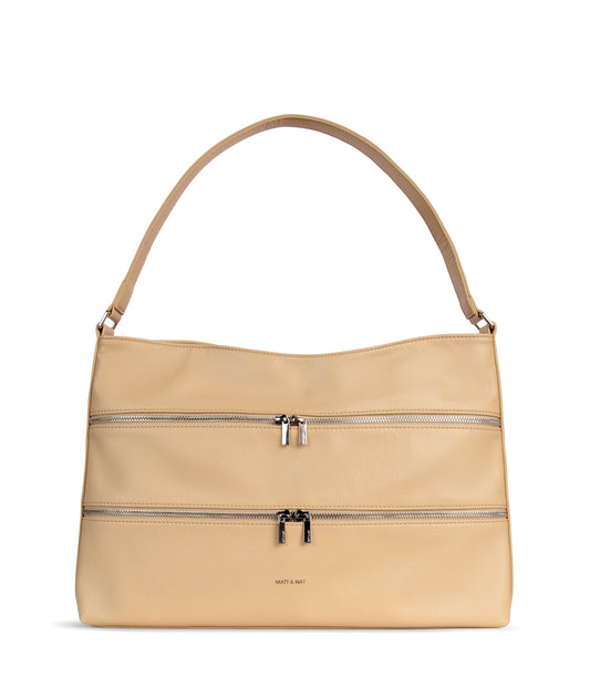 MALENE Vegan Shoulder Bag – Theme | Color: Beige - variant::pancake