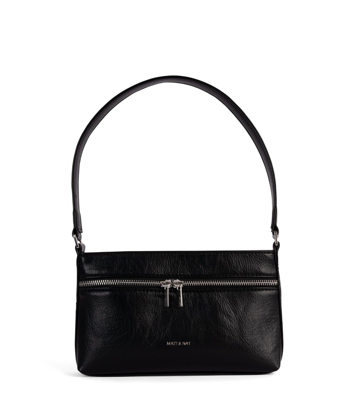 MALENESM Small Vegan Shoulder Bag – Theme | Color: Black - variant::black