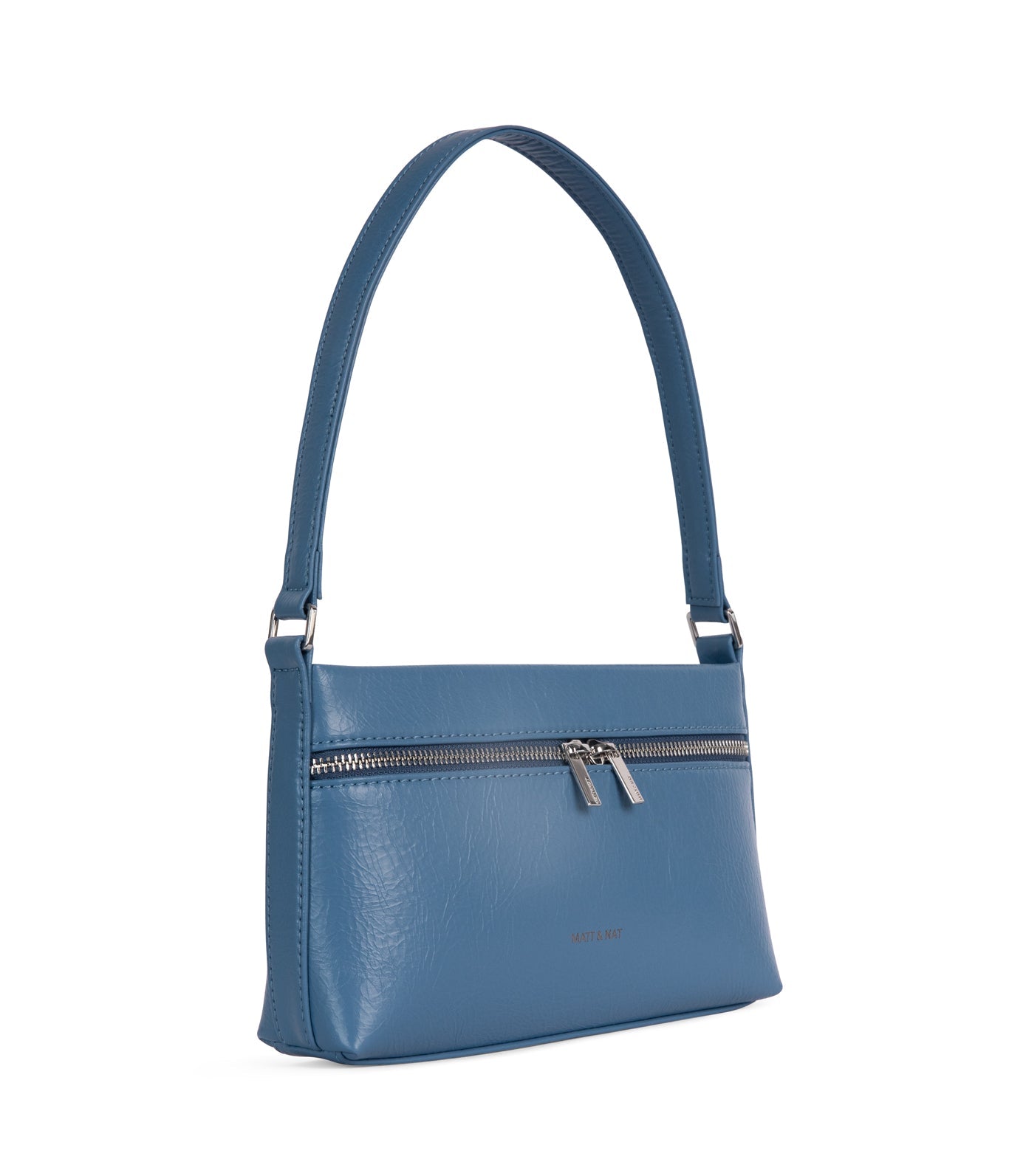 MALENESM Small Vegan Shoulder Bag – Theme | Color: Blue - variant::indigo