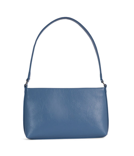 MALENESM Small Vegan Shoulder Bag – Theme | Color: Blue - variant::indigo