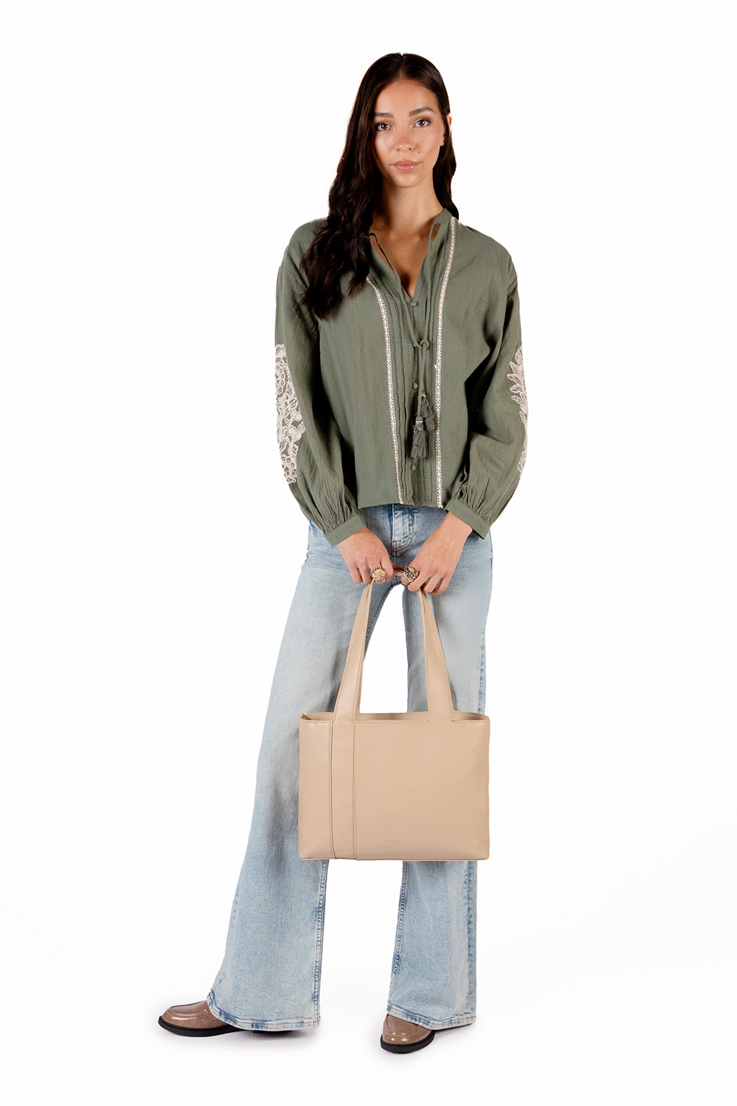 GARNI Vegan Tote Bag - Forum | Color: Fennel - variant::fennel