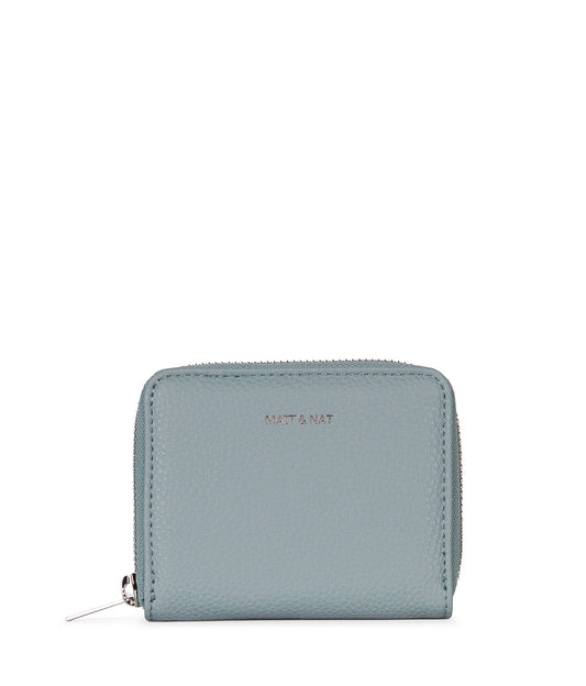 RUE Small Vegan Zip Wallet - Grain | Color: Aquamarine - variant::aquamarine