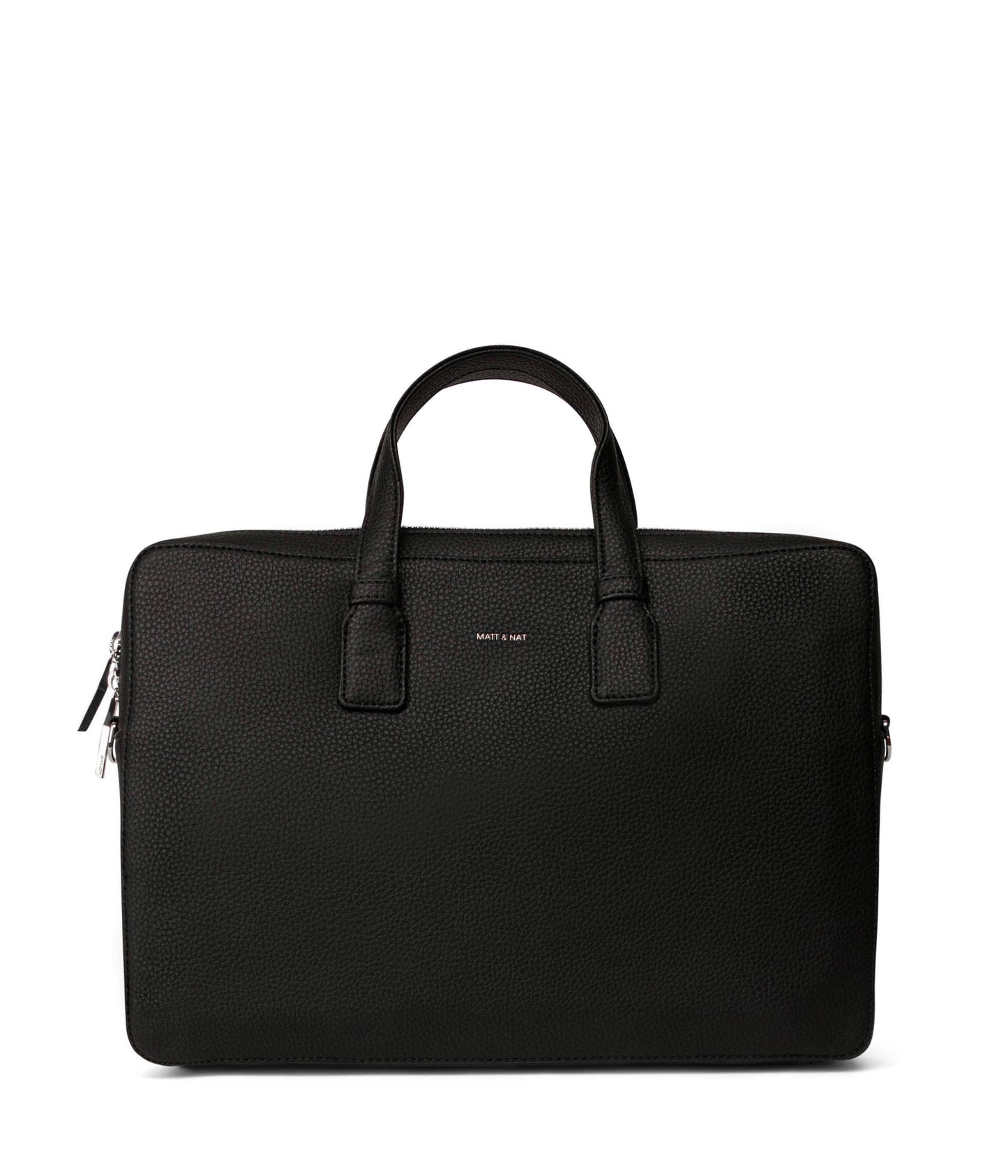BELEM Vegan Briefcase - Grain | Color: Black - variant::black