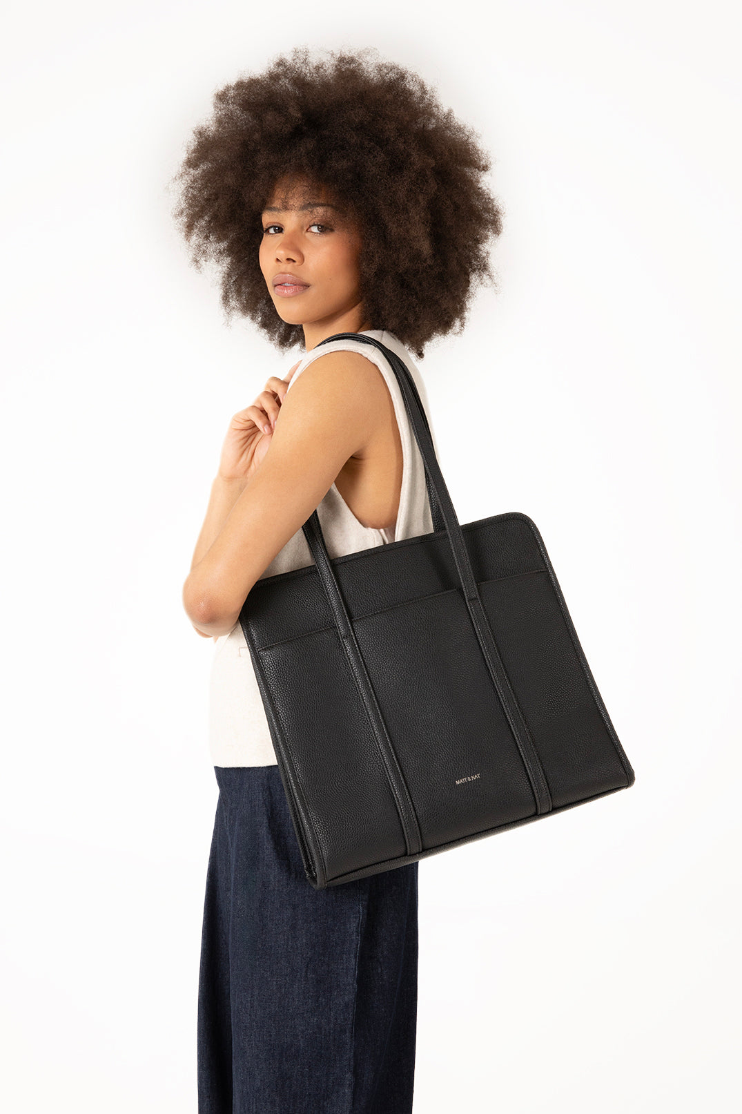 LUSIK Vegan Tote Bag – Grain | Color: Olivine - variant::olivine