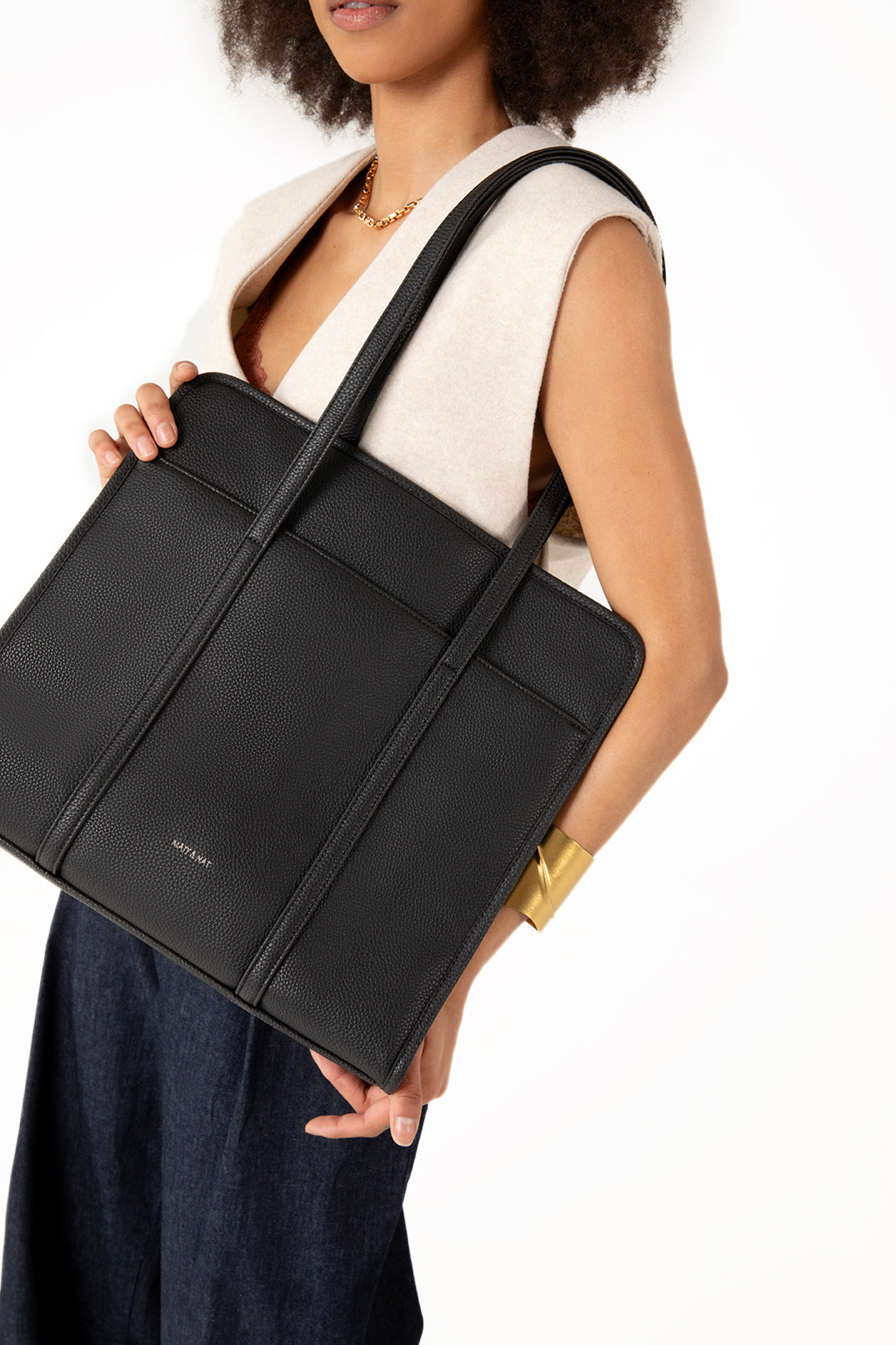 LUSIK Vegan Tote Bag – Grain | Color: Olivine - variant::olivine