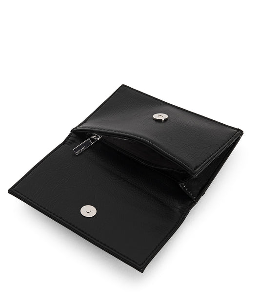 LORIS Vegan Card Holder - Grain | Color: Black - variant::black