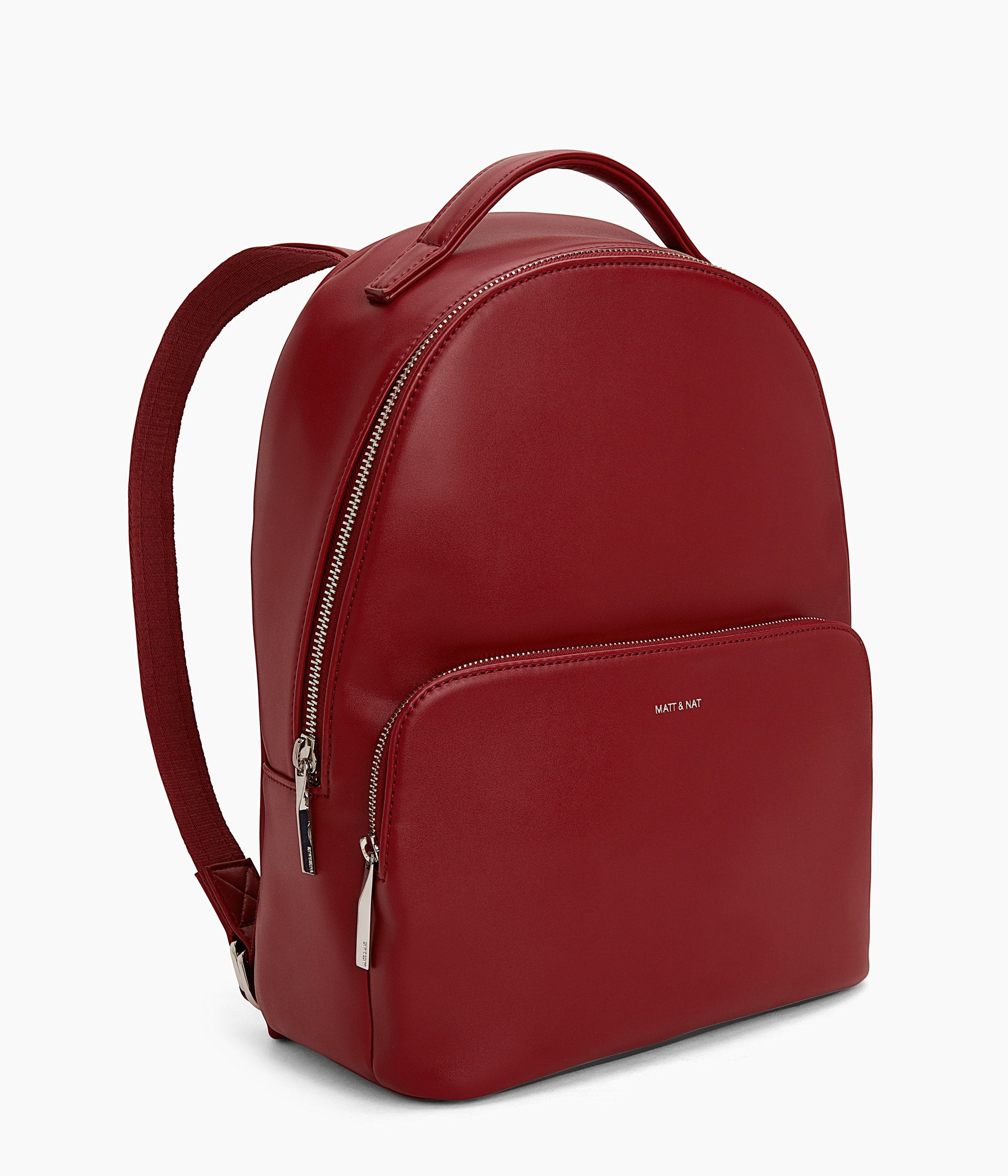CARO Vegan Backpack - Loom | Color: Red - variant::plum