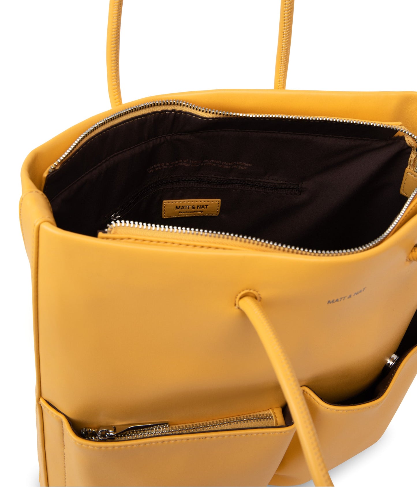 BERTA Vegan Tote Bag - Loom | Color: Yellow - variant::citrine