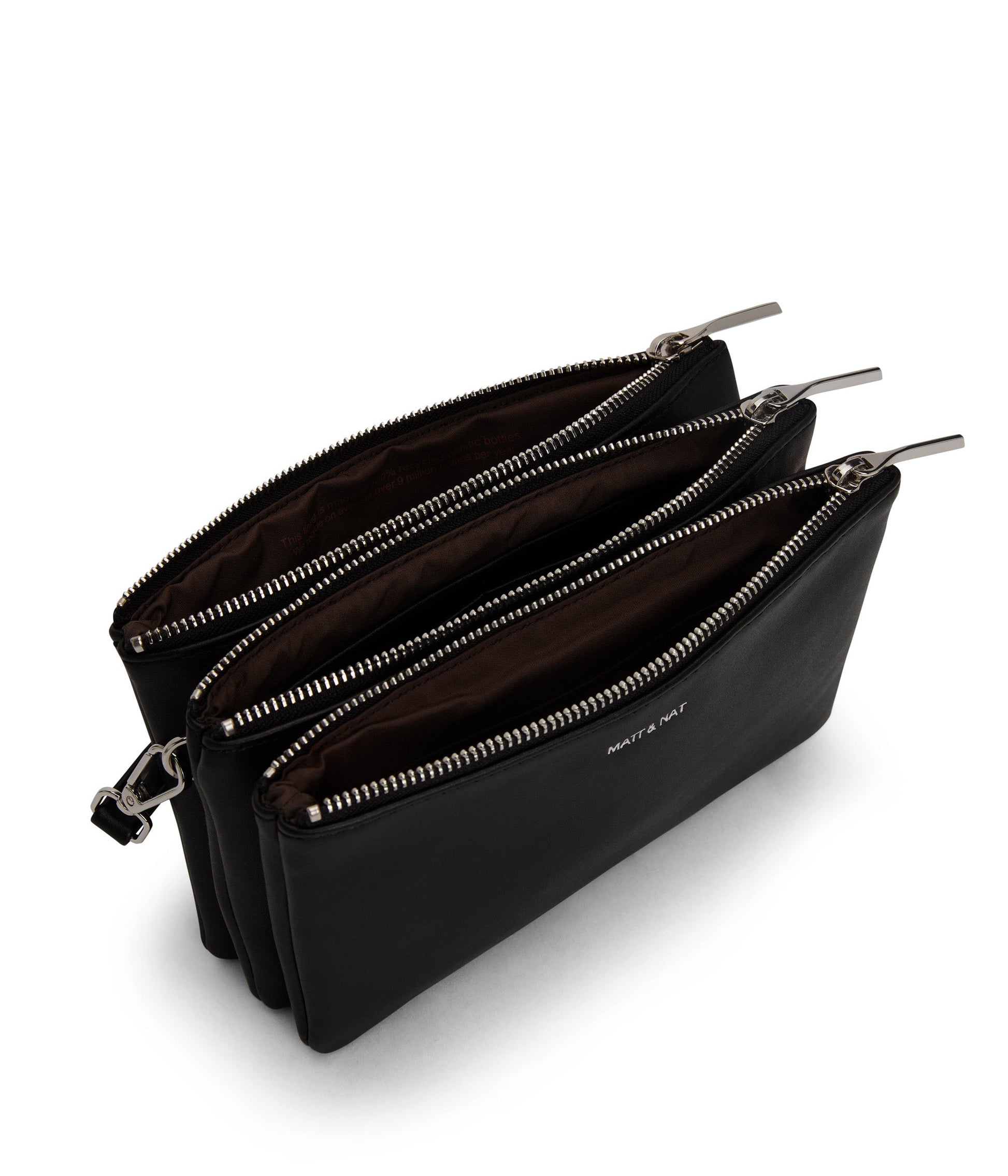 TRIPLET Vegan Crossbody Bag - Loom | Color: Black - variant::blacks
