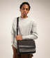 ANTON Vegan Messenger Bag - Canvas | Color: Green - variant::olive