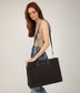 JOI Canvas Tote Bag - Canvas | Color: Brown - variant::chili