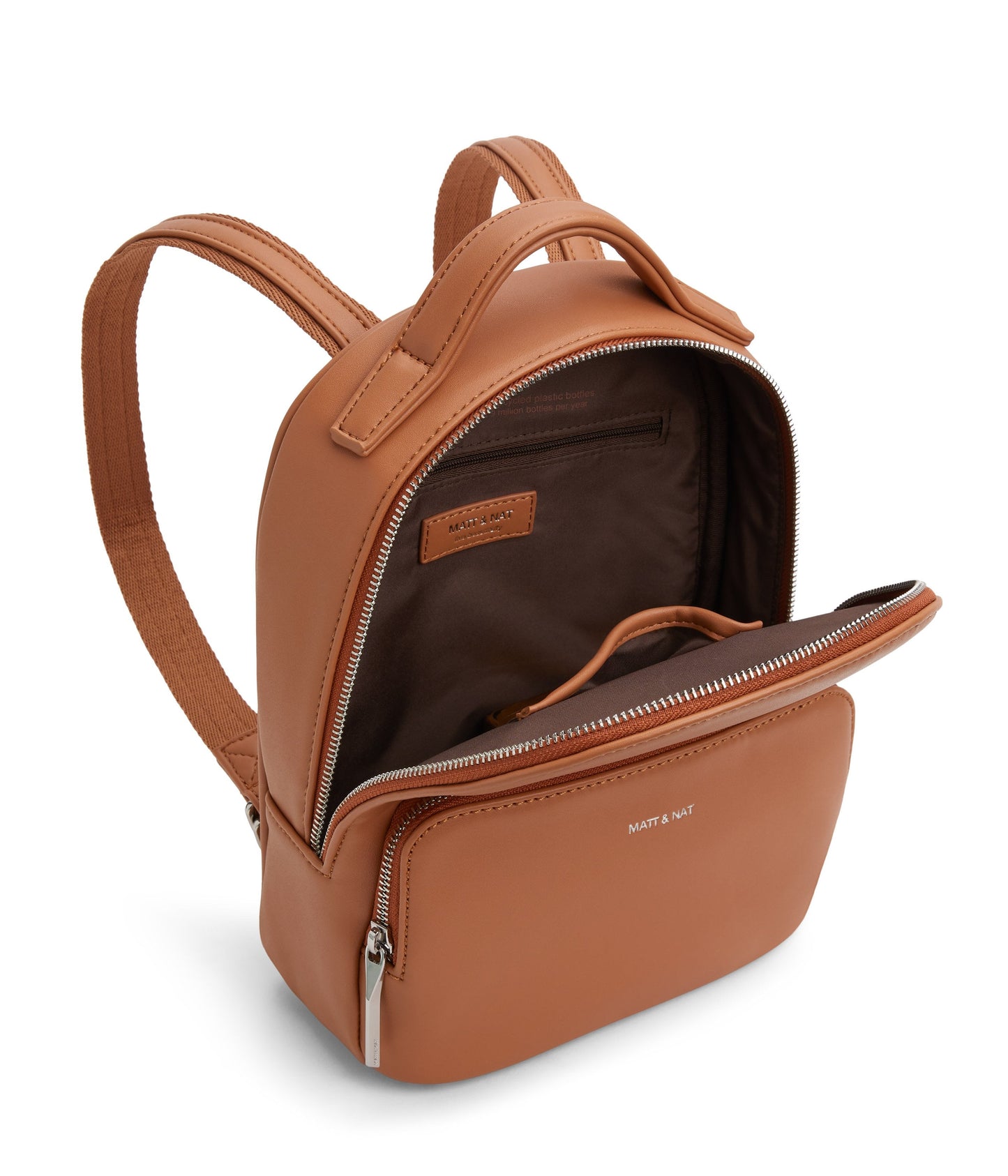 CAROSM Small Vegan Backpack - Loom | Color: Tan - variant::maple