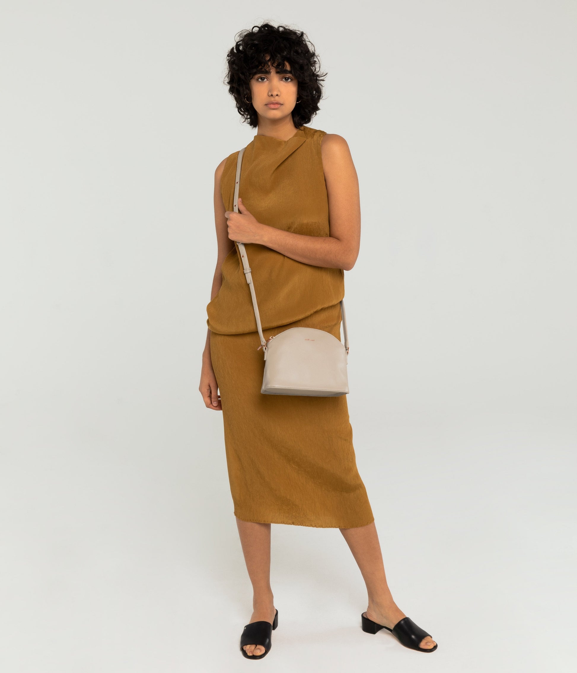 LEONA Vegan Crossbody Bag - Loom | Color: Beige - variant::veil