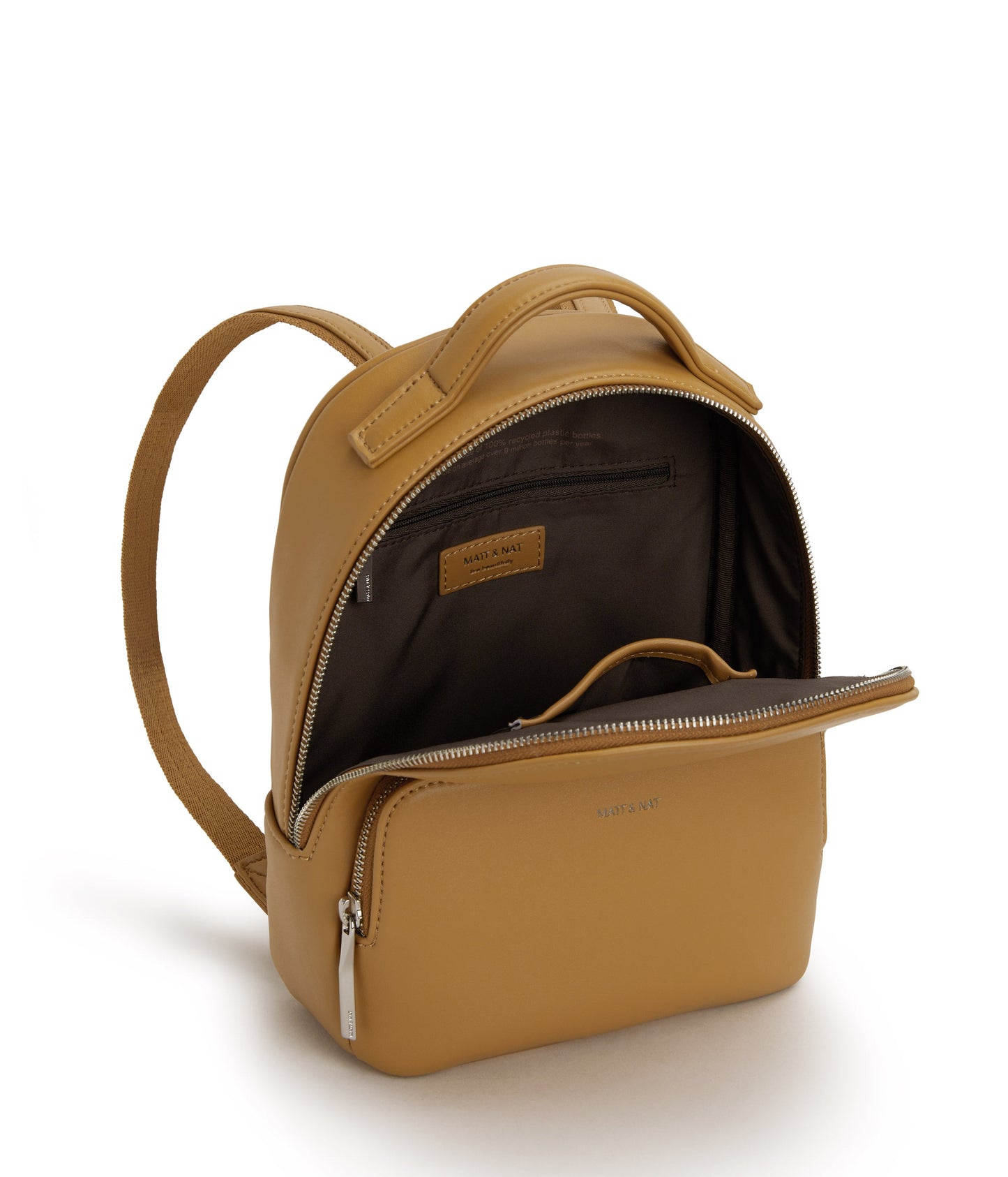 CAROSM Small Vegan Backpack - Loom | Color: Tan - variant::harvest