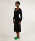 FRANEK Long sleeve button front longline cardigan | Color: Black - variant::black